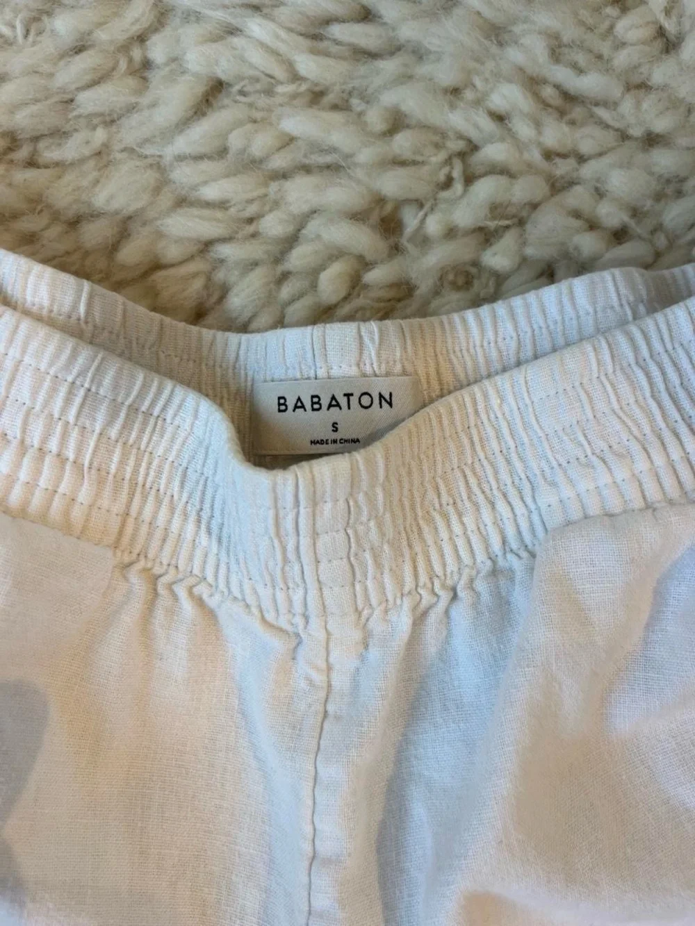 Aritzia White Linen Pants S